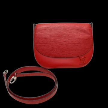 Red Leather Louis Vuitton Handbag