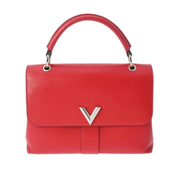 Red Leather Louis Vuitton Handbag
