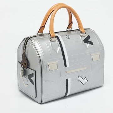 Silver Leather Louis Vuitton Speedy