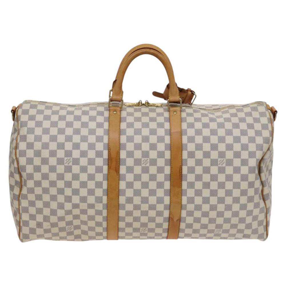 White Canvas Louis Vuitton Keepall
