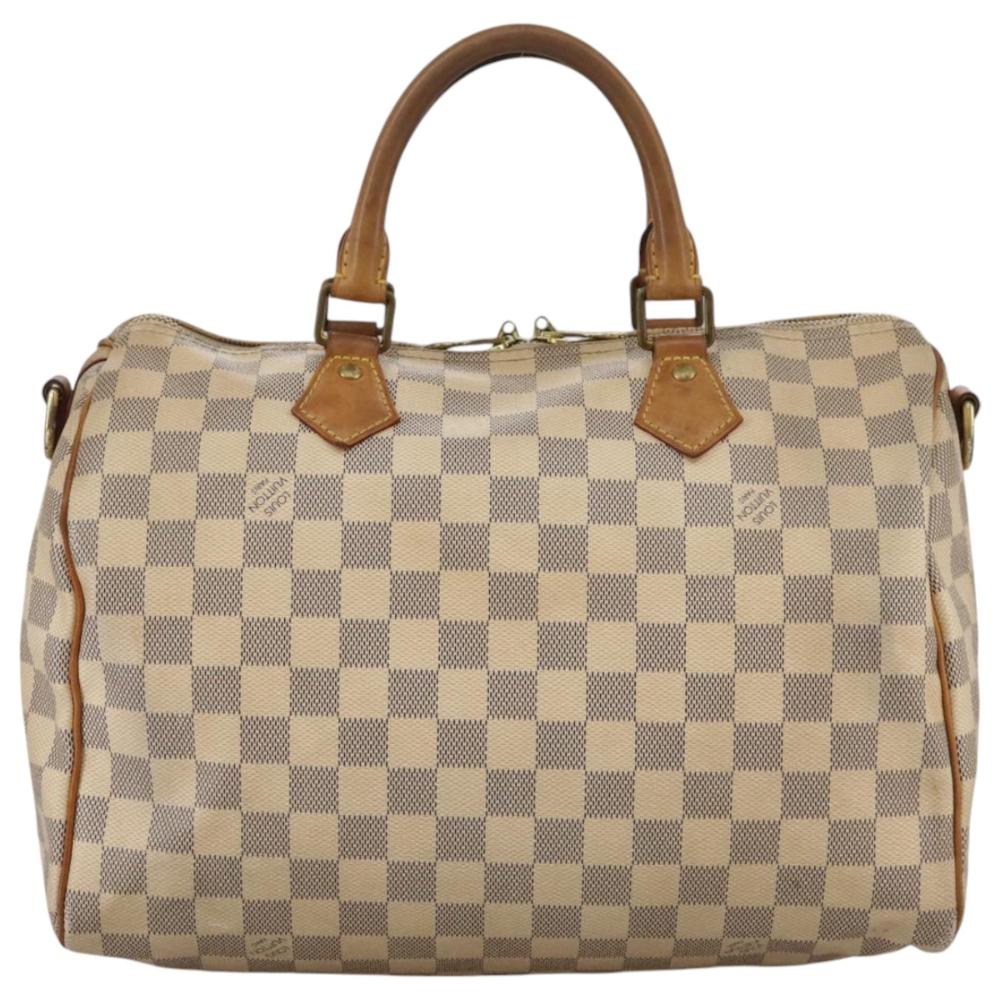 White Canvas Louis Vuitton Speedy
