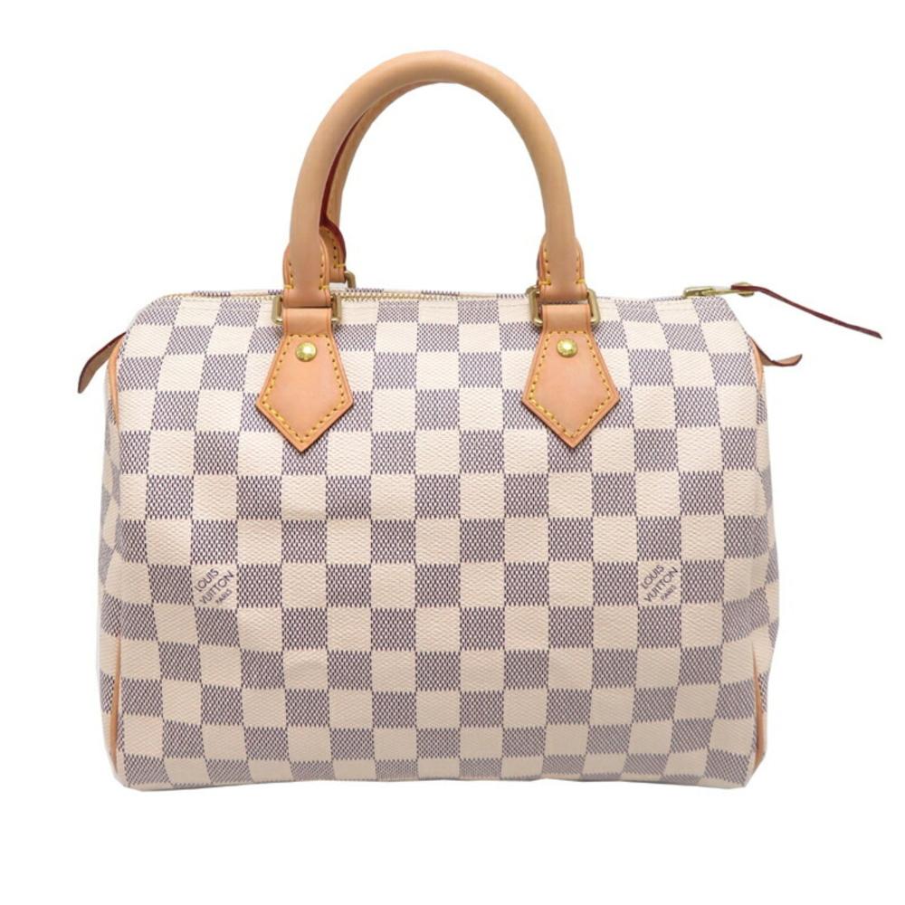 White Fabric Louis Vuitton Speedy