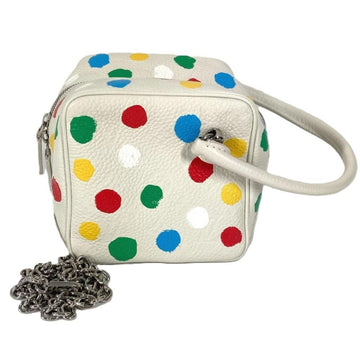 White Fabric Louis Vuitton Handbag