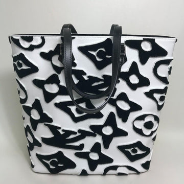 White Fabric Louis Vuitton Handbag
