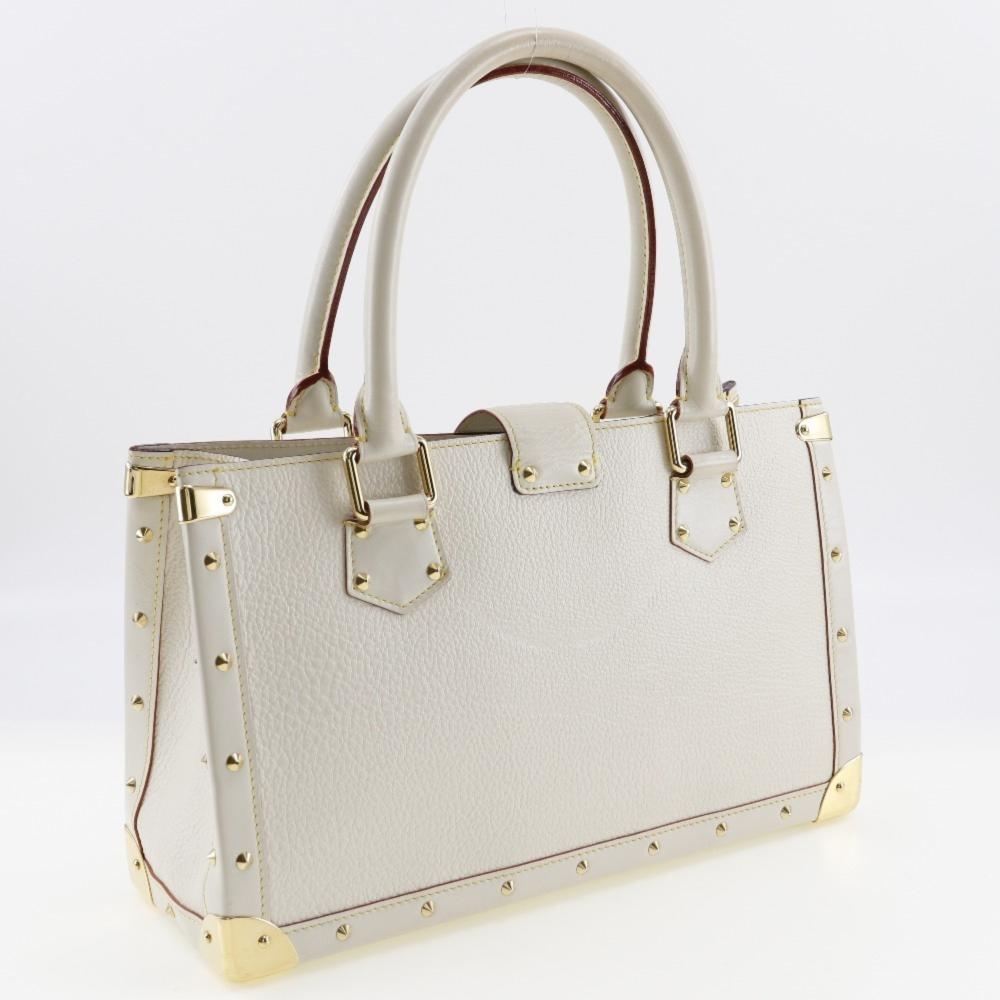 White Fabric Louis Vuitton Handbag