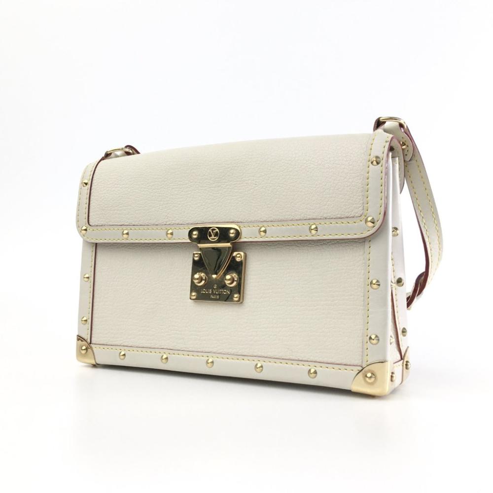 White Leather Louis Vuitton Handbag