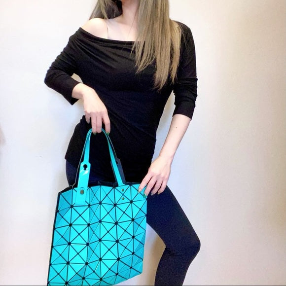 BAO BAO ISSEY MIYAKE blue tote