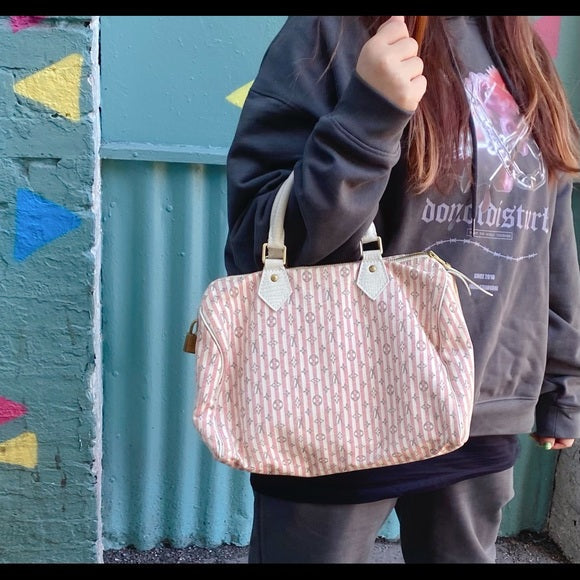 Louis Vuitton mini lin speedy 30 handbag