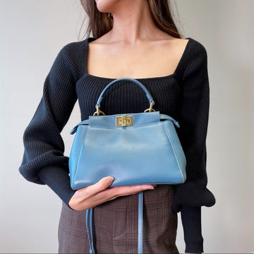 Fendi peekaboo small size leather bag