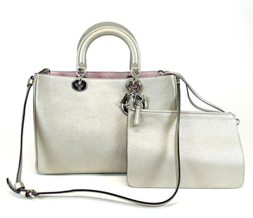 Pebbled Leather Medium Bag with Zip Pouch