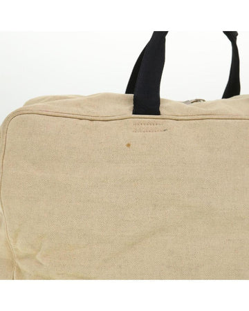 Beige Canvas Prada Boston Bag