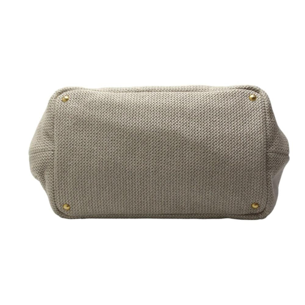 Beige Canvas Prada Tote