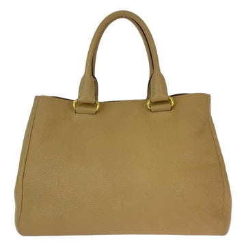 Beige Leather Prada Tote