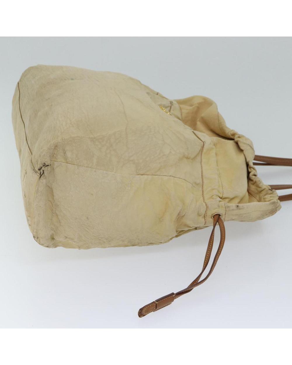 Beige Leather Prada Shoulder Bag