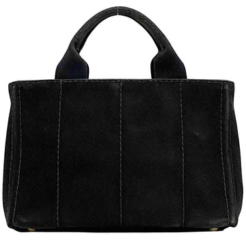 Black Canvas Prada Canapa Tote
