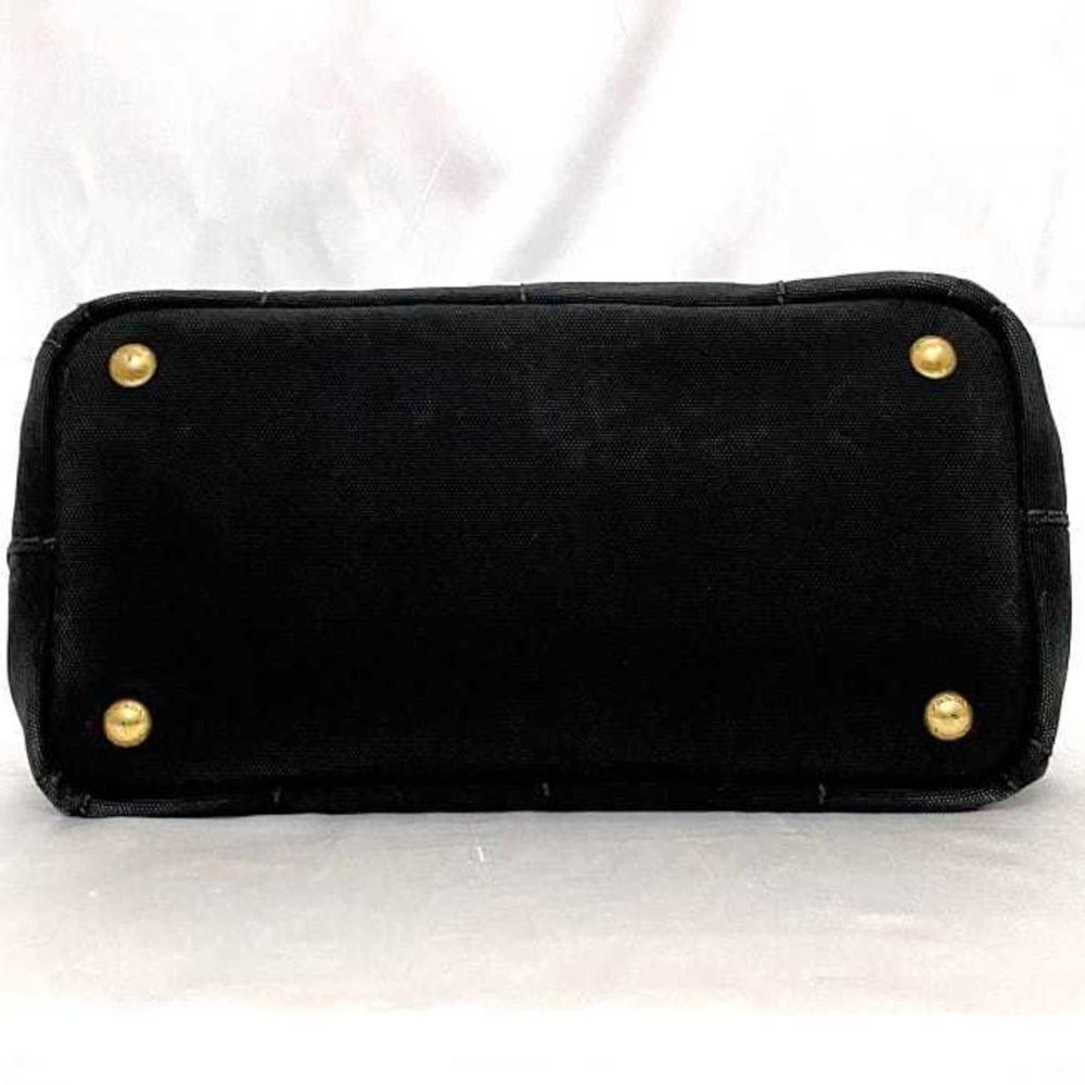 Black Canvas Prada Canapa Tote