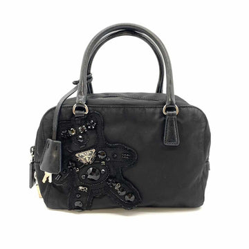 Black Canvas Prada Handbag