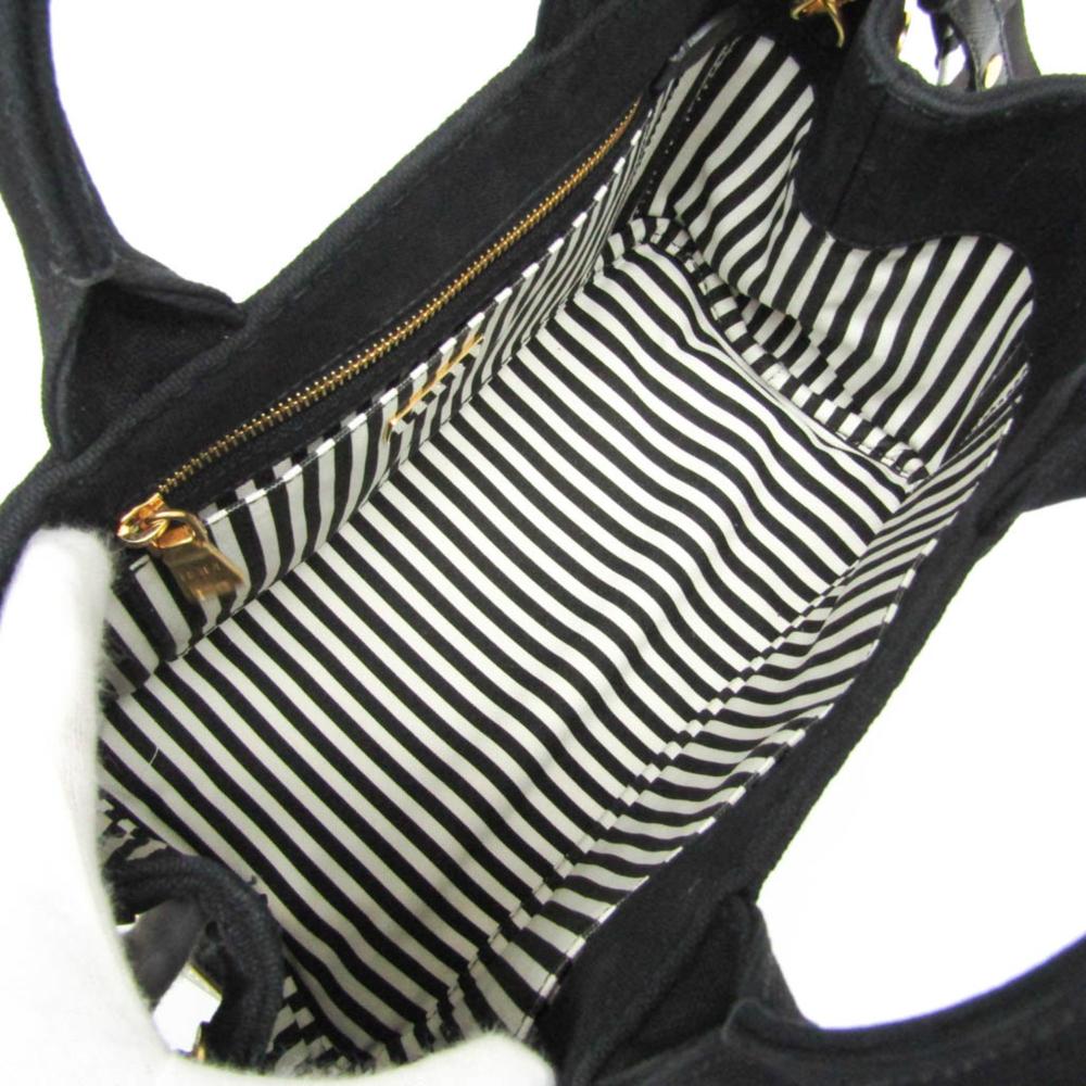 Black Canvas Prada Tote