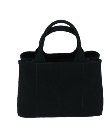 Black Cotton Prada Canapa Tote