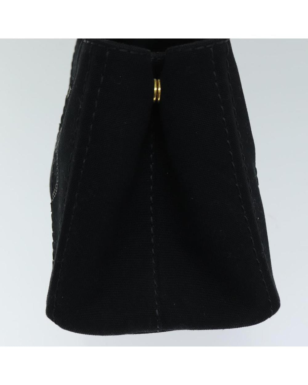 Black Cotton Prada Canapa Tote