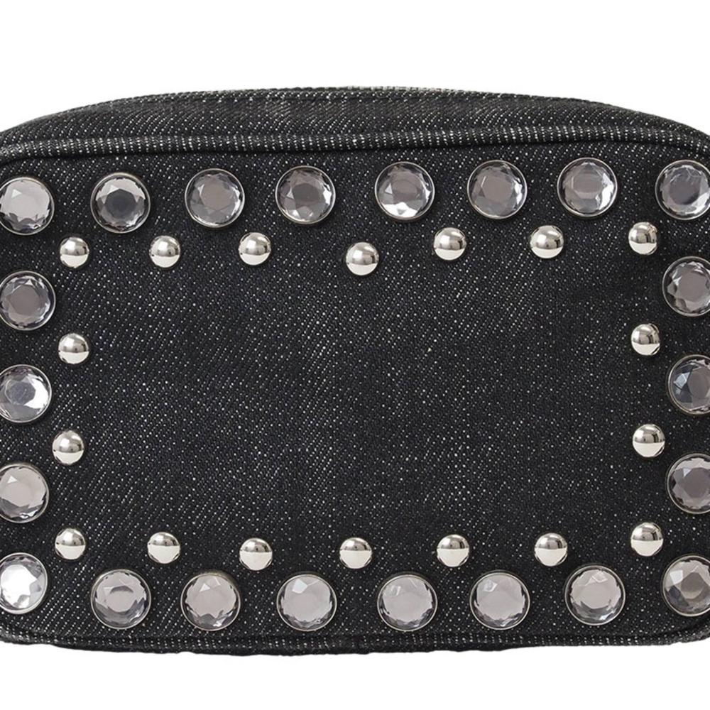 Black Cotton Prada Shoulder Bag