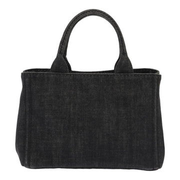 Black Denim Prada Canapa Tote