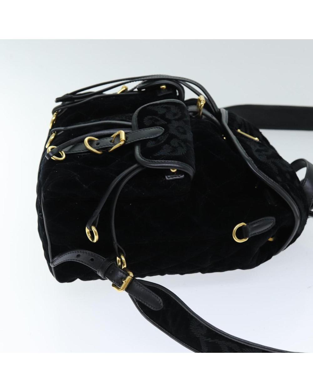 Black Fabric Prada Backpack