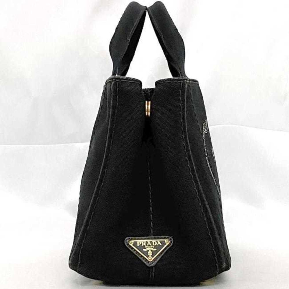 Black Fabric Prada Canapa Tote
