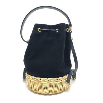 Black Fabric Prada Handbag