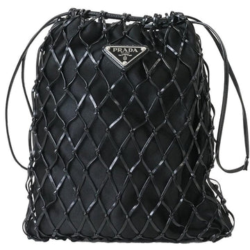 Black Leather Prada Shoulder Bag