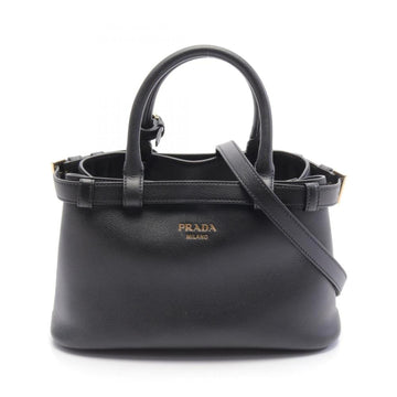 Black Leather Prada Handbag