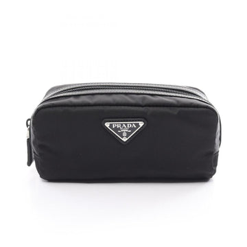 Black Leather Prada Pouch