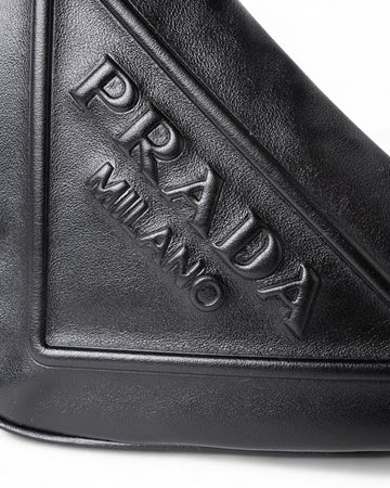 Black Leather Prada Handbag