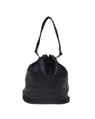 Black Leather Prada Shoulder Bag