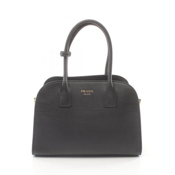 Black Leather Prada Tote