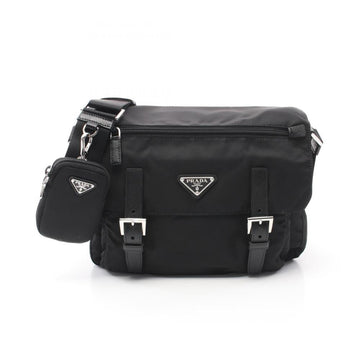Black Leather Prada Shoulder Bag