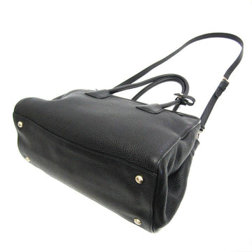 Black Leather Prada Tote