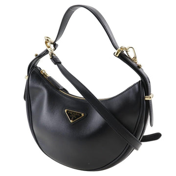 Black Leather Prada Shoulder Bag