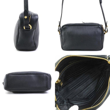Black Leather Prada Shoulder Bag