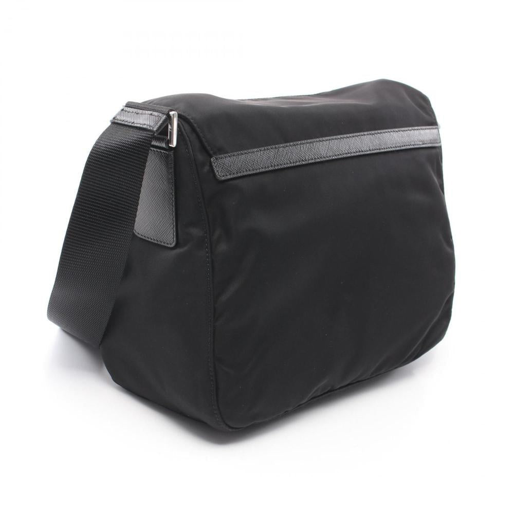 Black Leather Prada Shoulder Bag