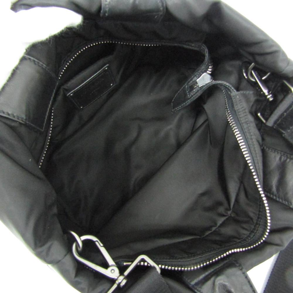 Black Leather Prada Handbag
