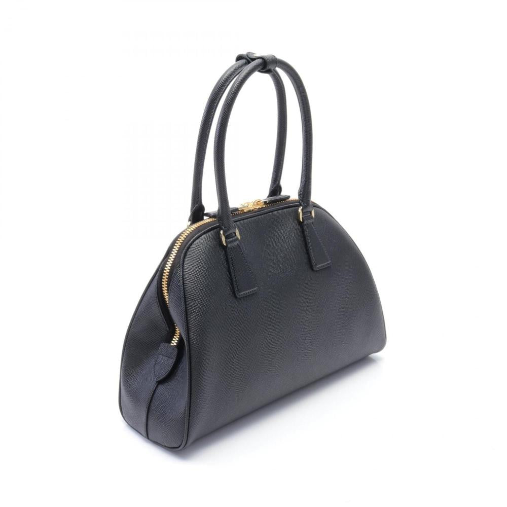 Black Leather Prada Handbag