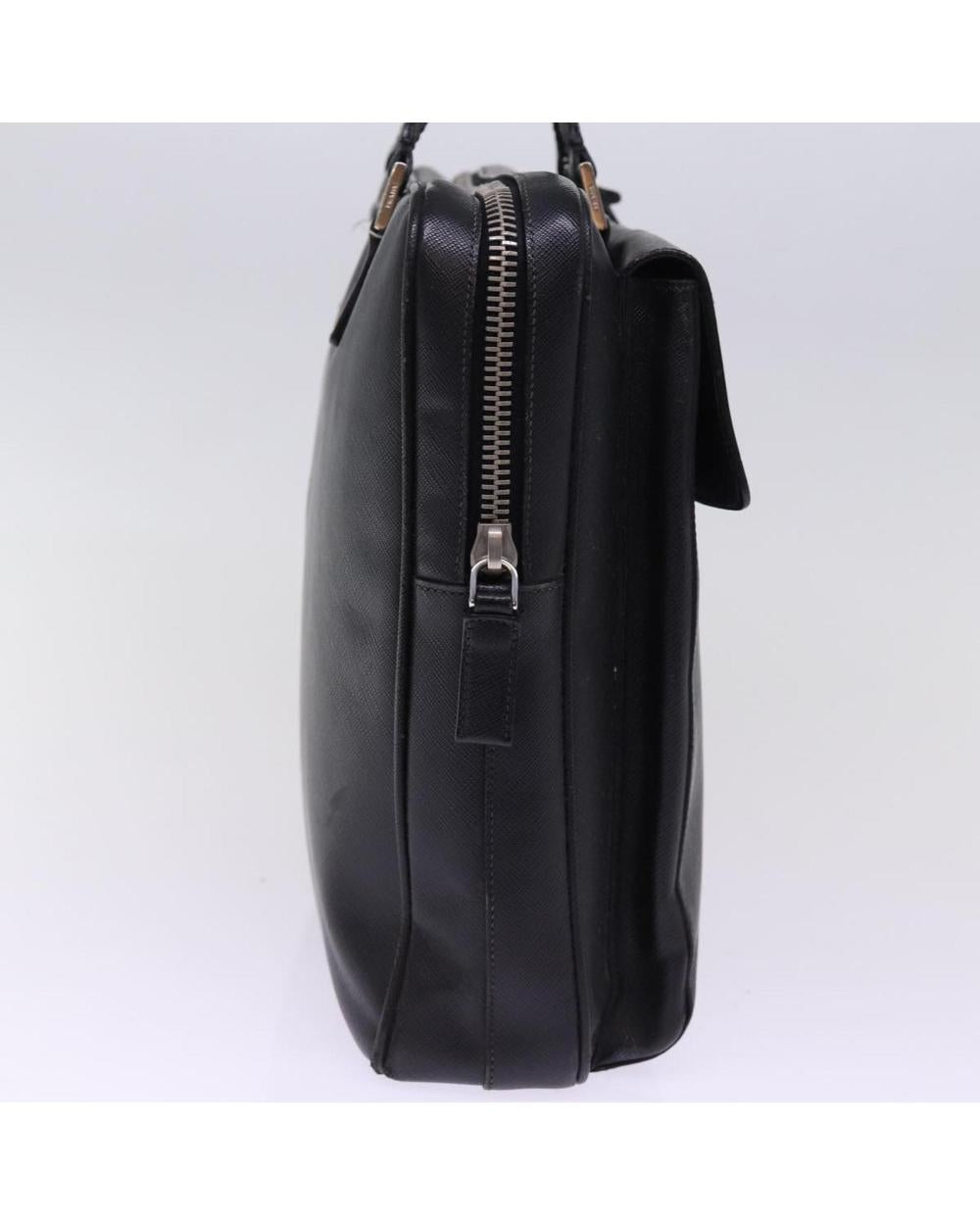 Black Leather Prada Handbag