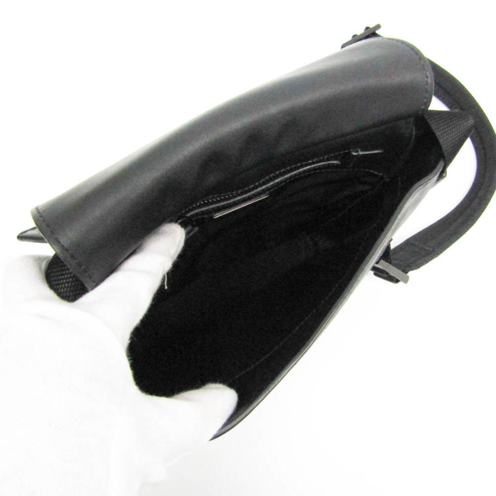 Black Leather Prada Shoulder Bag