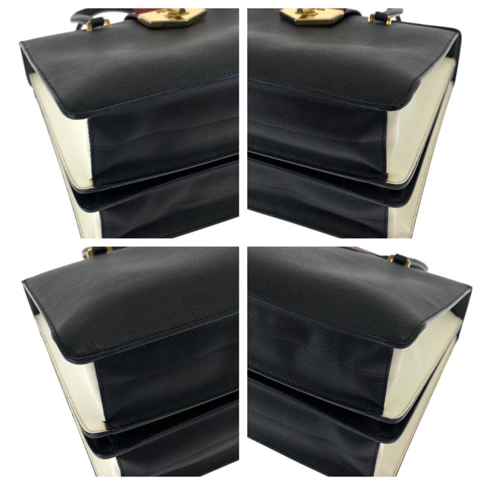 Black Leather Prada Tote