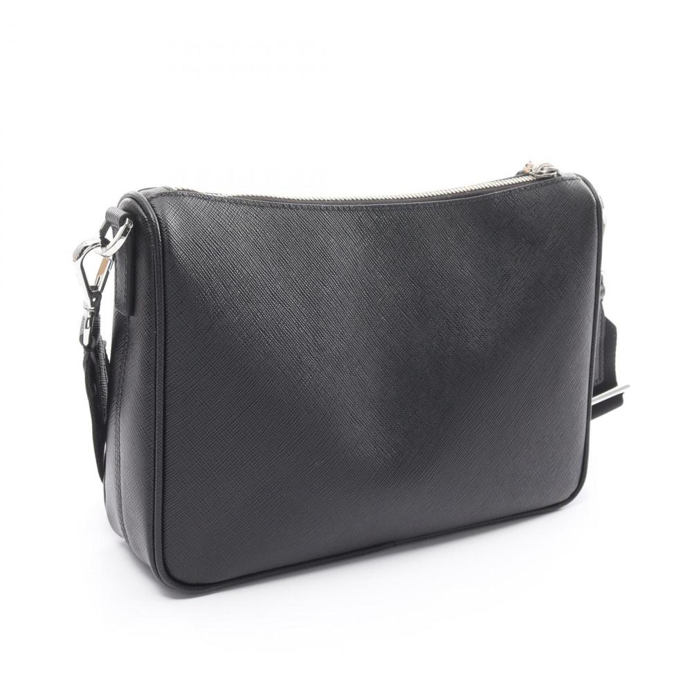 Black Leather Prada Shoulder Bag