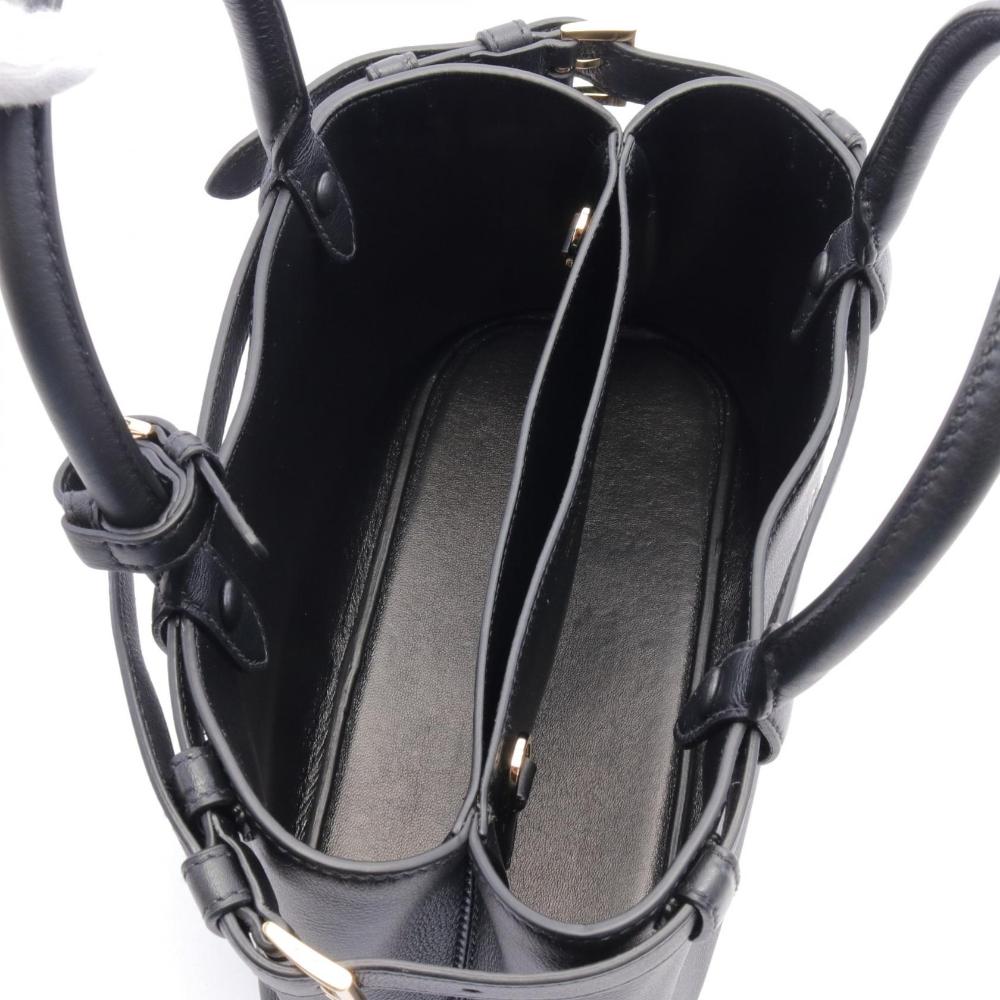 Black Leather Prada Handbag