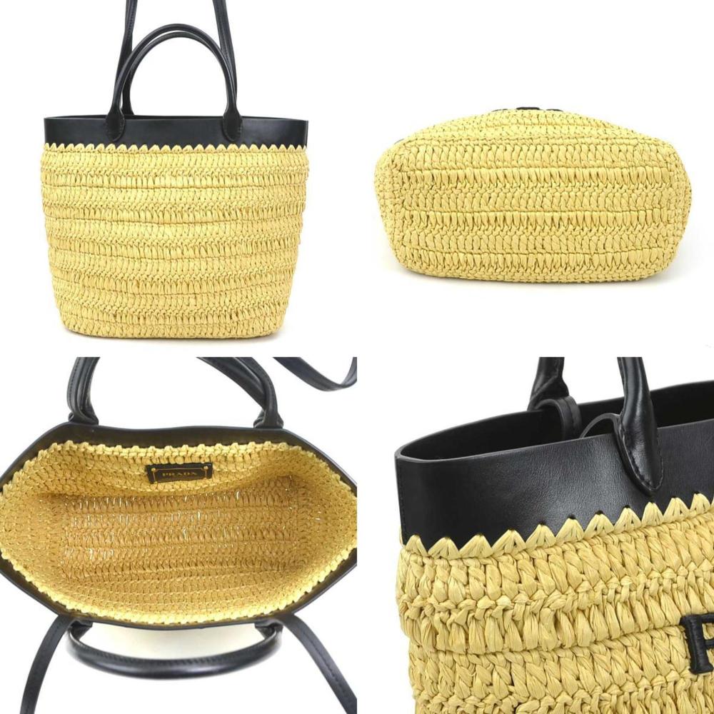 Black Leather Prada Handbag