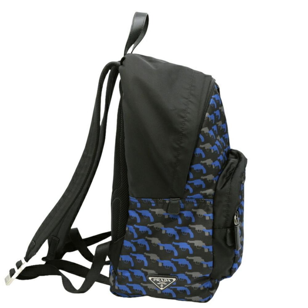 Black Leather Prada Backpack