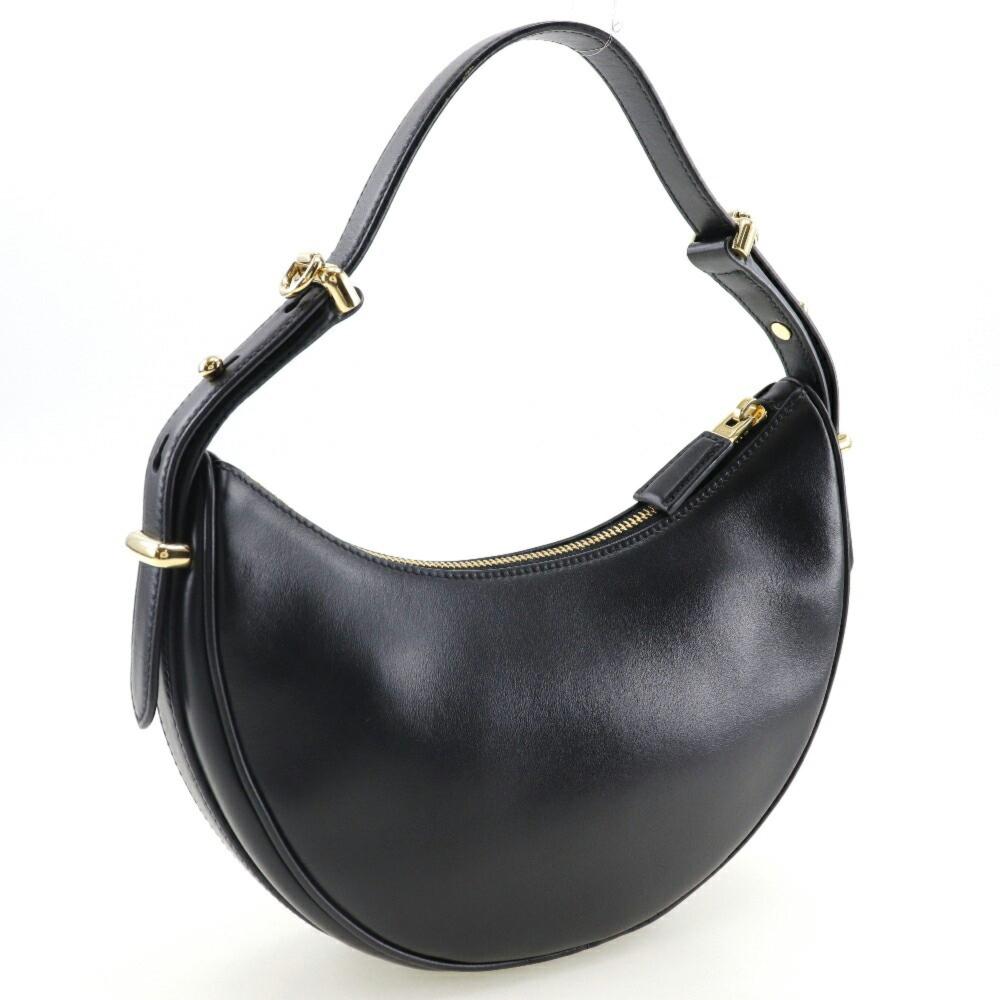 Black Leather Prada Shoulder Bag
